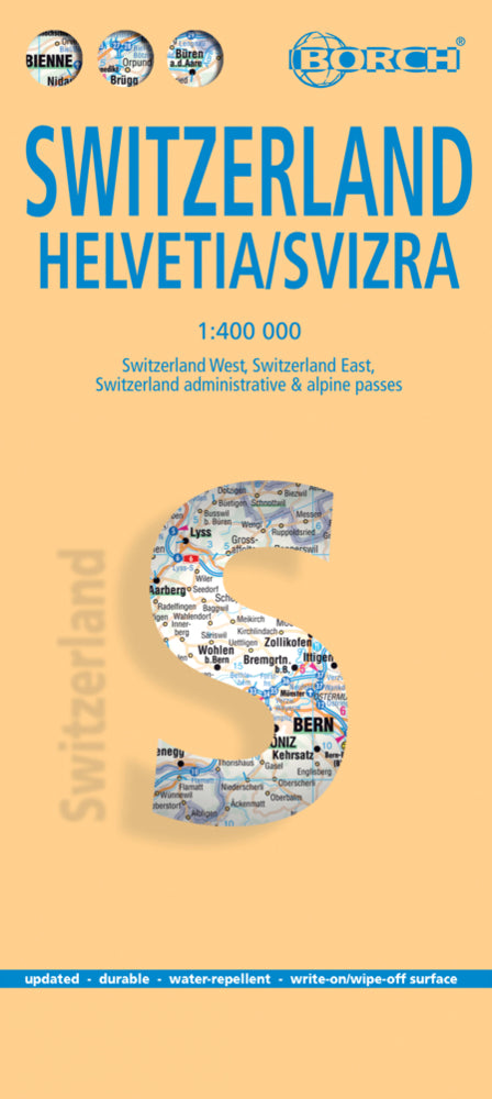 Borch Map Schweiz. Suisse. Svizzera. Switzerland