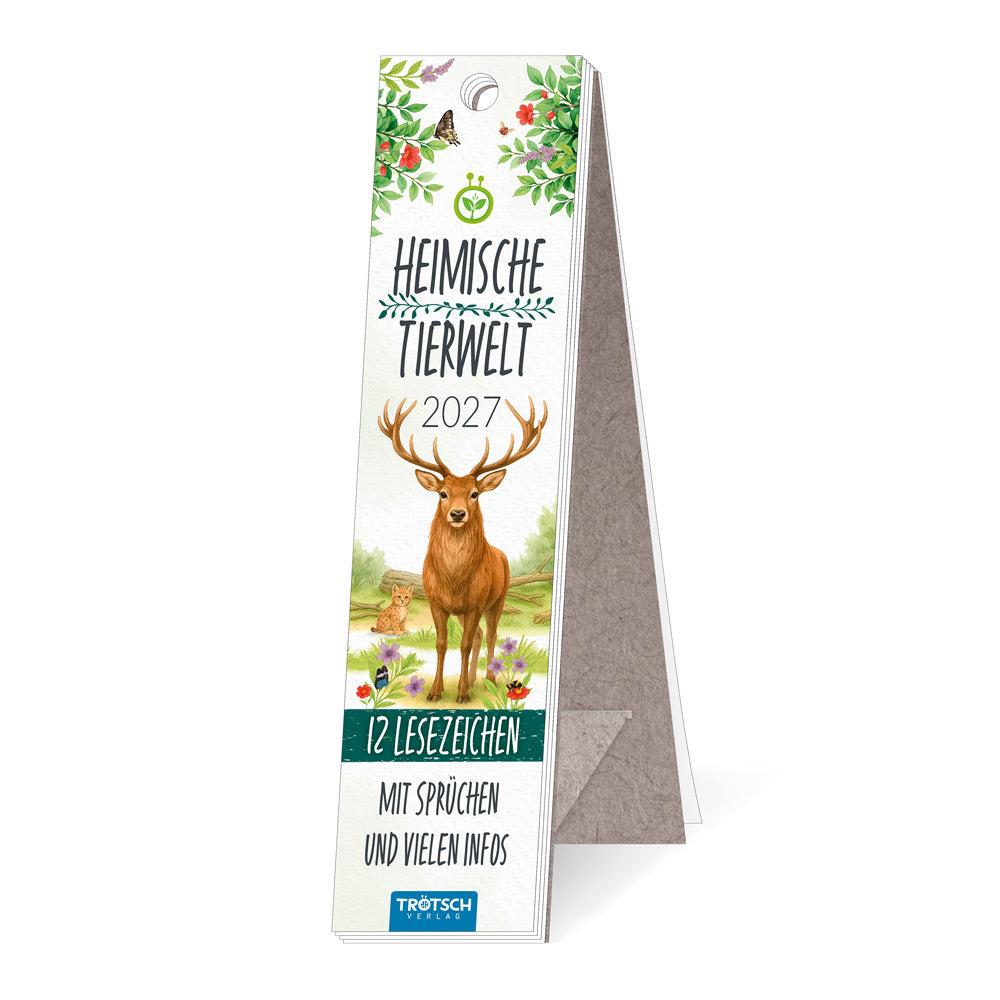 TRÖTSCH - Lesezeichenkalender Heimische Tierwelt 2027 (Trötsch Verlag Gmbh & Co.Kg)