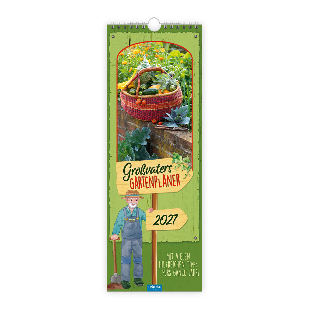 TRÖTSCH - Maxi-Streifenkalender Großvaters Gartenplaner 2027 (Trötsch Verlag Gmbh & Co.Kg)