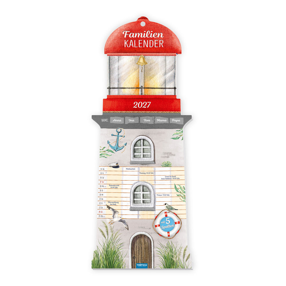TRÖTSCH - Formkalender Familienkalender Leuchtturm 2027 (Trötsch Verlag Gmbh & Co.Kg)
