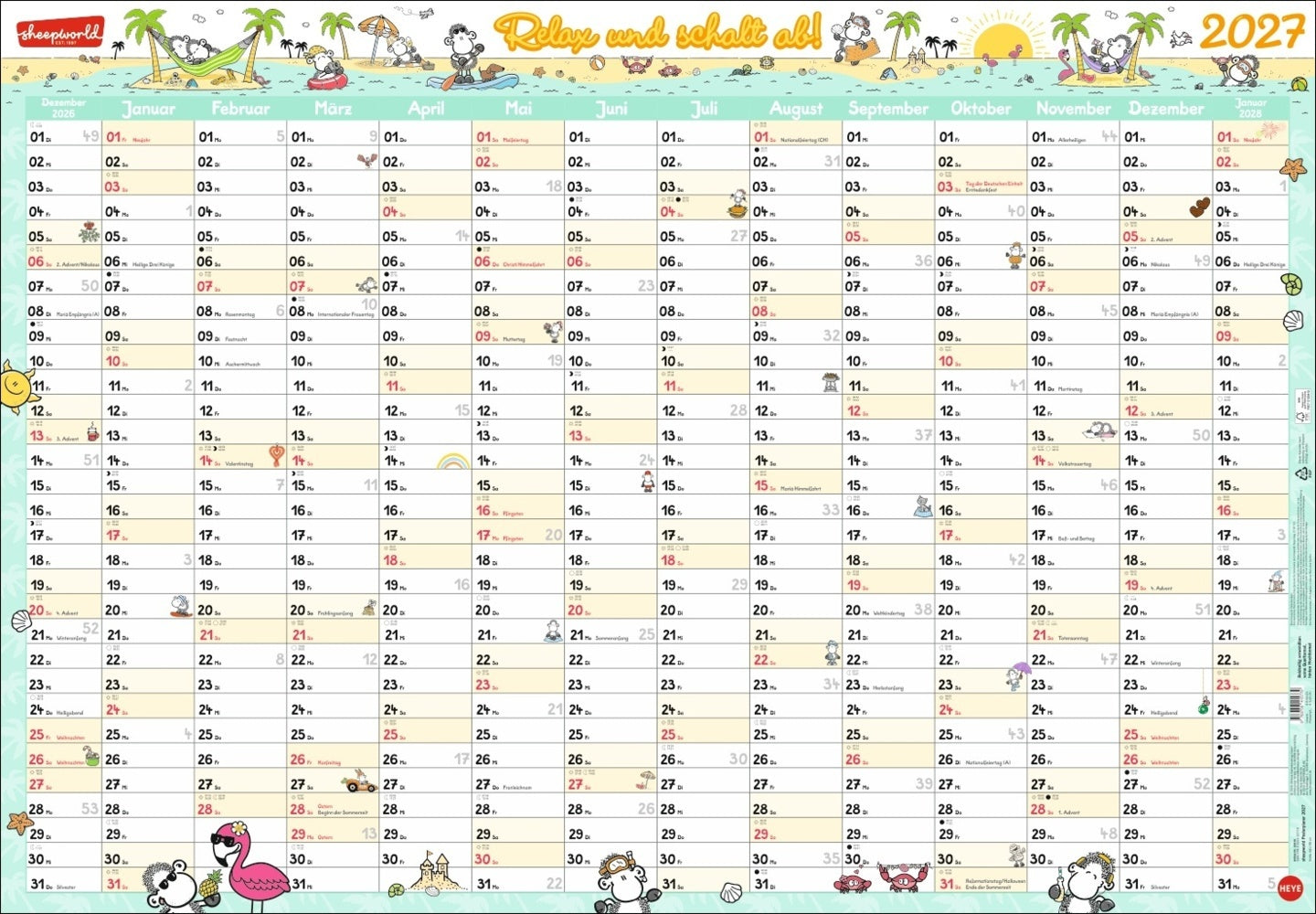sheepworld Posterplaner 2027