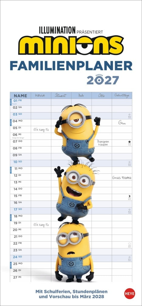 Minions Familienplaner 2027