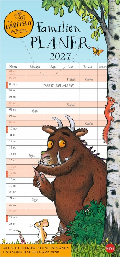 Der Grüffelo Familienplaner 2027 (Julia Donaldson)