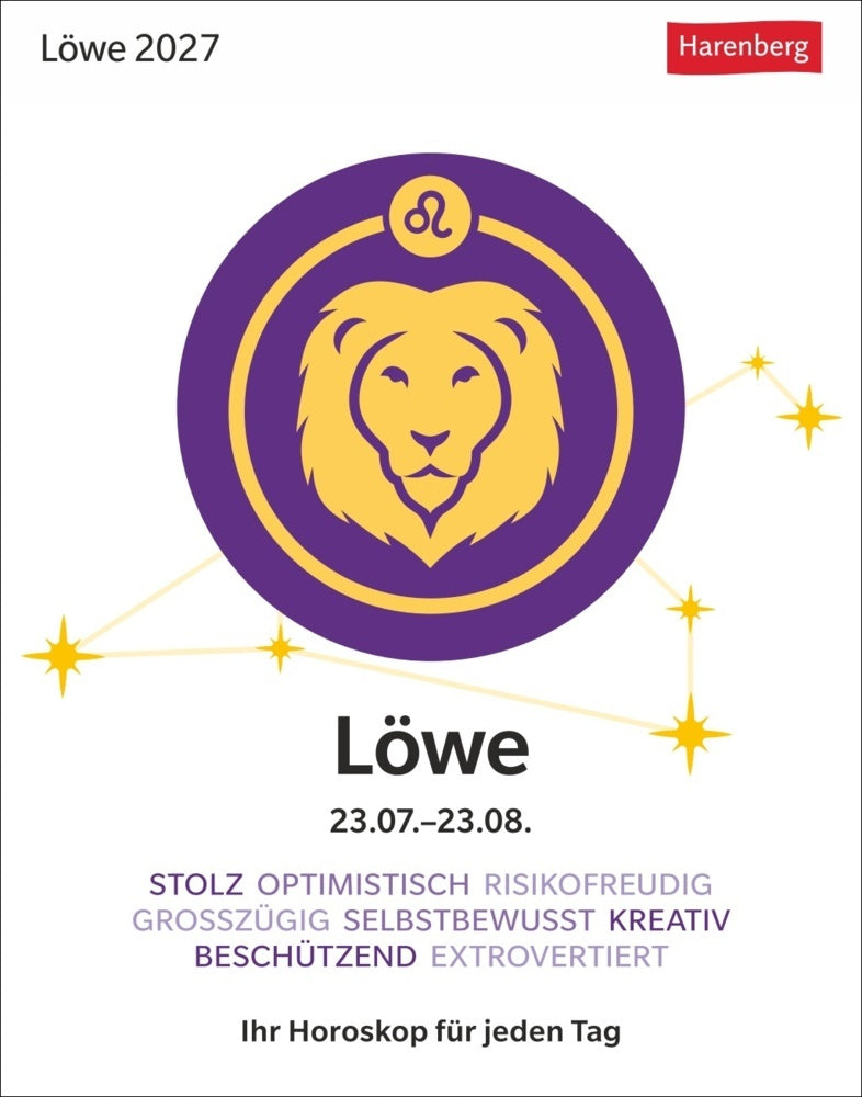 Löwe Sternzeichenkalender 2027 - Tagesabreißkalender - Ihr Horoskop für jeden Tag (Robert Satorius)