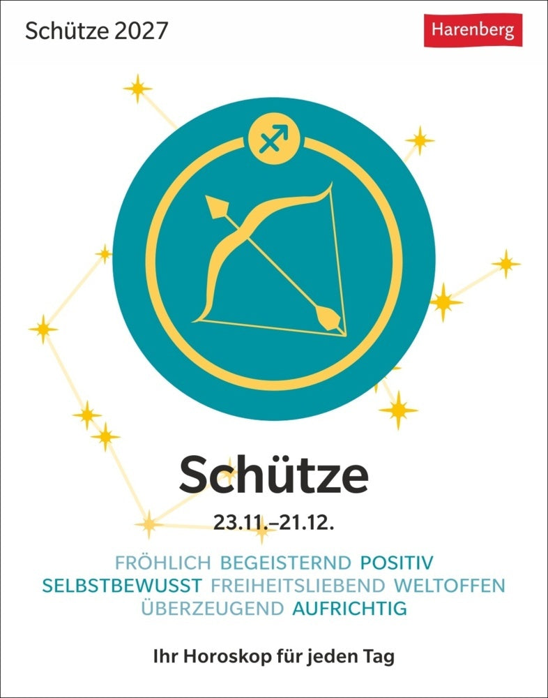 Schütze Sternzeichenkalender 2027 - Tagesabreißkalender - Ihr Horoskop für jeden Tag (Robert Satorius)
