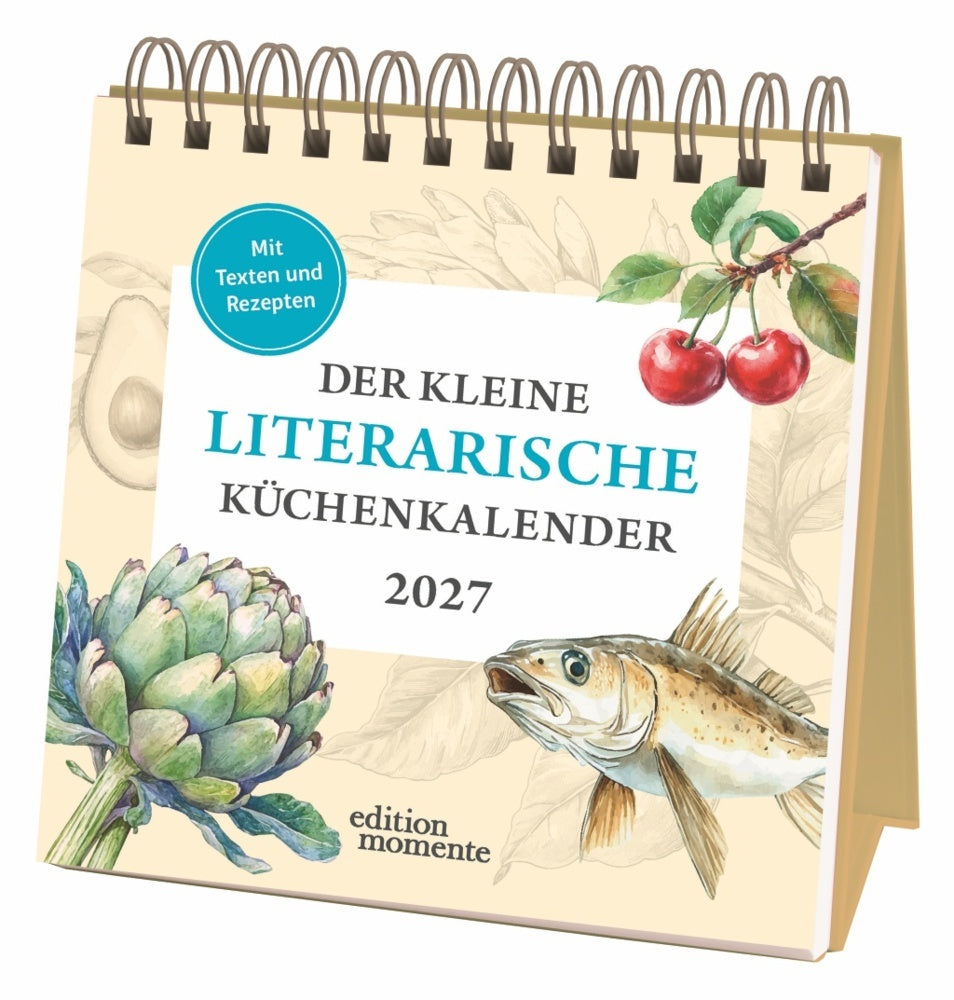 Der kleine literarische Küchenkalender Premium-Postkartenkalender 2027 - Mit Texten und Rezepten (Brigitte Lotz)