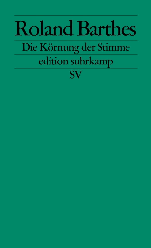 Die Körnung der Stimme (Roland Barthes)