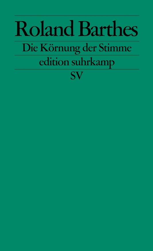 Die Körnung der Stimme (Roland Barthes)