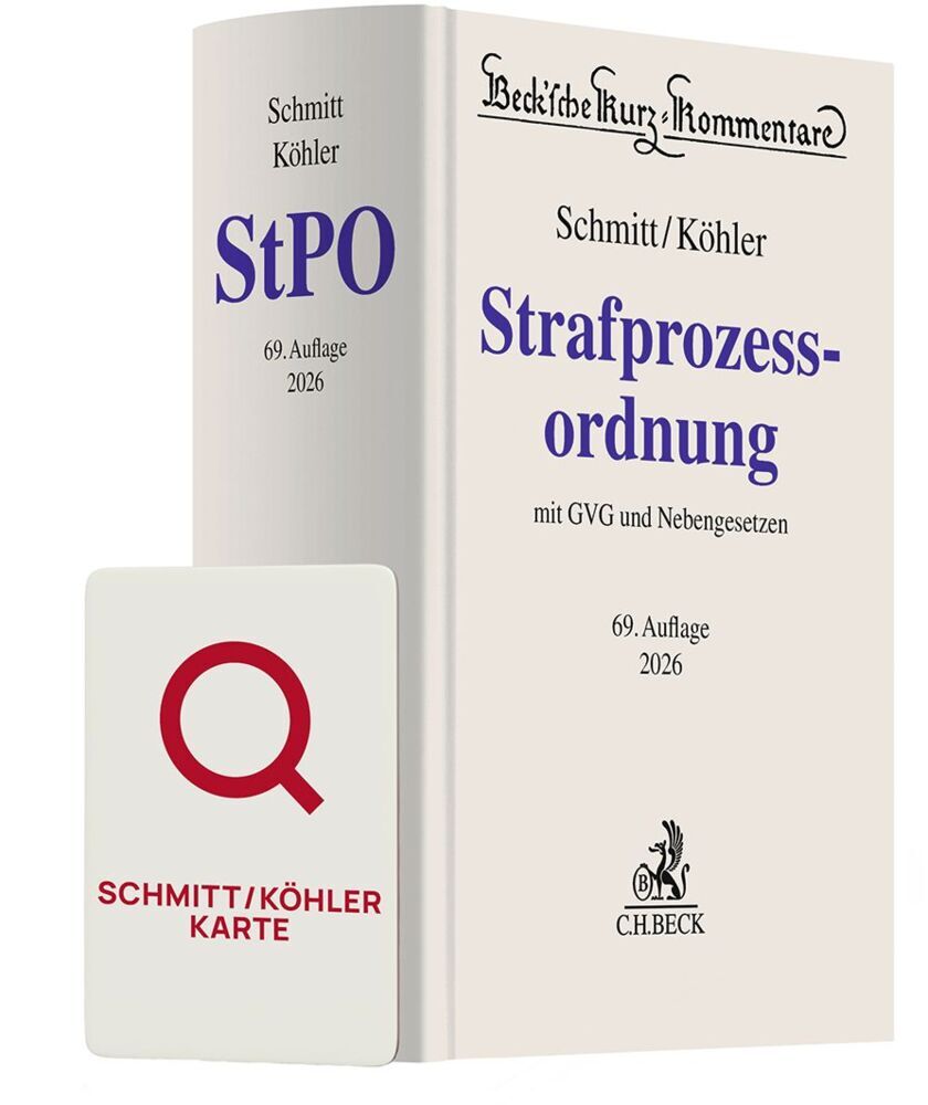 Schmitt/Köhler StPO Chat-Book 2026 (Bertram Schmitt)