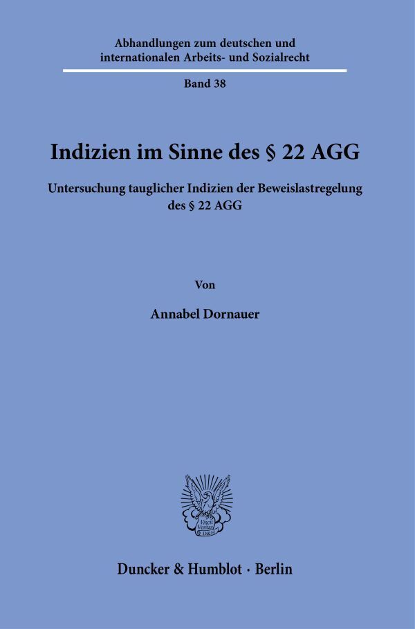 Indizien im Sinne des § 22 AGG (Annabel Dornauer)