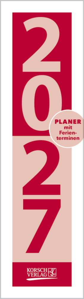 Streifenplaner Mini Rot 2027 (Korsch Verlag)