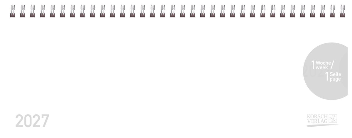 Tischkalender quer Classic Colourlux 2027 weiß (Korsch Verlag)