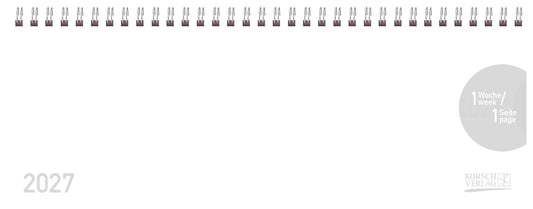 Tischkalender quer Classic Colourlux 2027 weiß (Korsch Verlag)