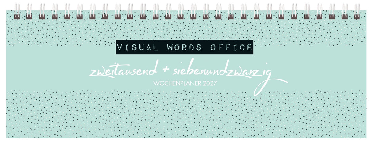 Tischquerkalender Visual Words Office 2027 (Korsch Verlag)