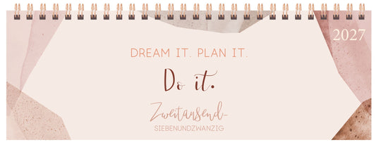 Tischkalender quer Plan it 2027 (Korsch Verlag)