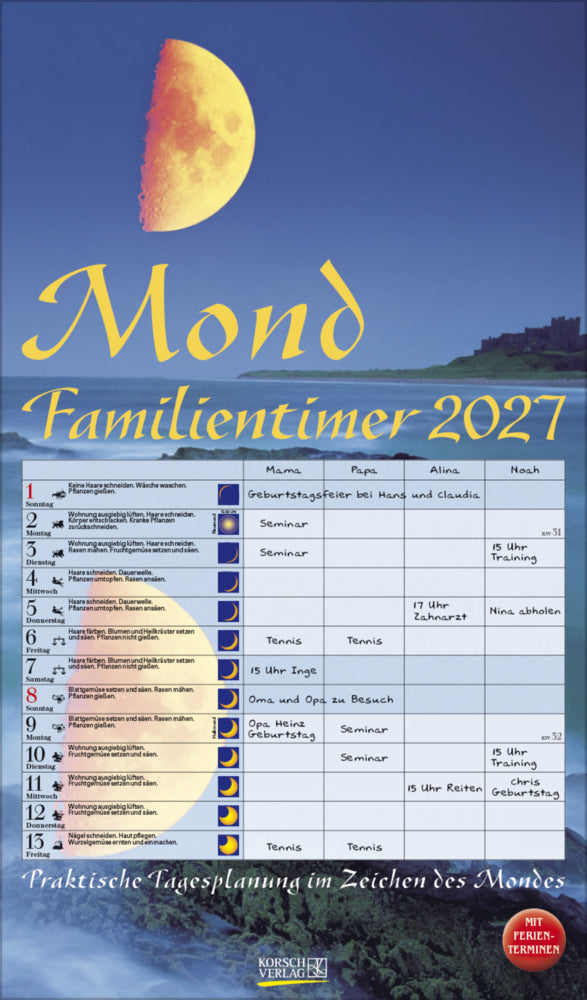 Mond-Familientimer 2027 (Korsch Verlag)