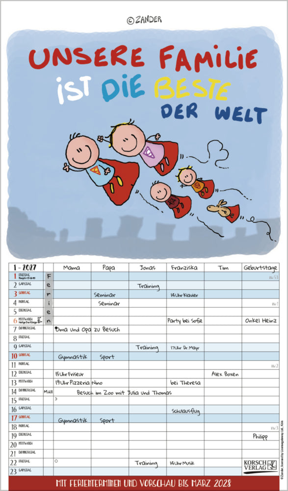 Unsere Familie ist die beste! 2027 (Korsch Verlag)