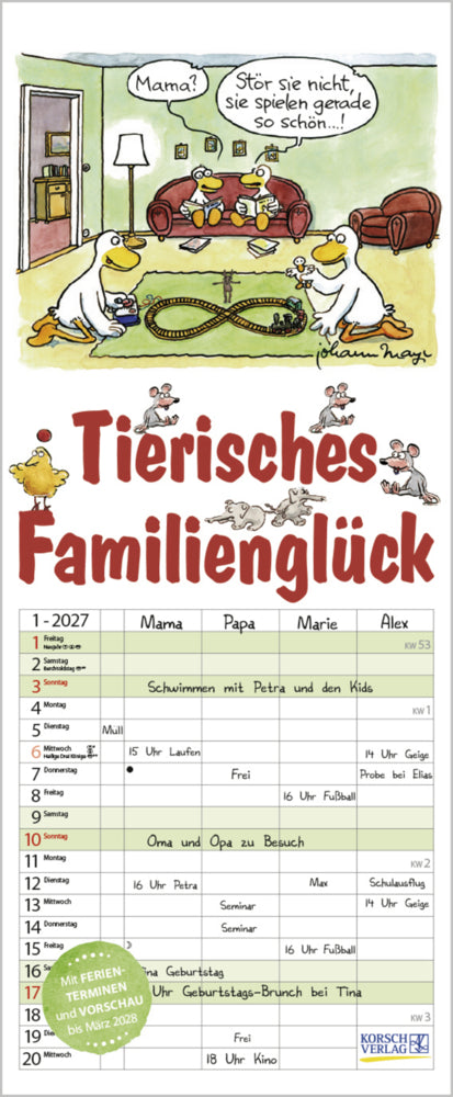 Tierisches Familienglück 2027 (Korsch Verlag)