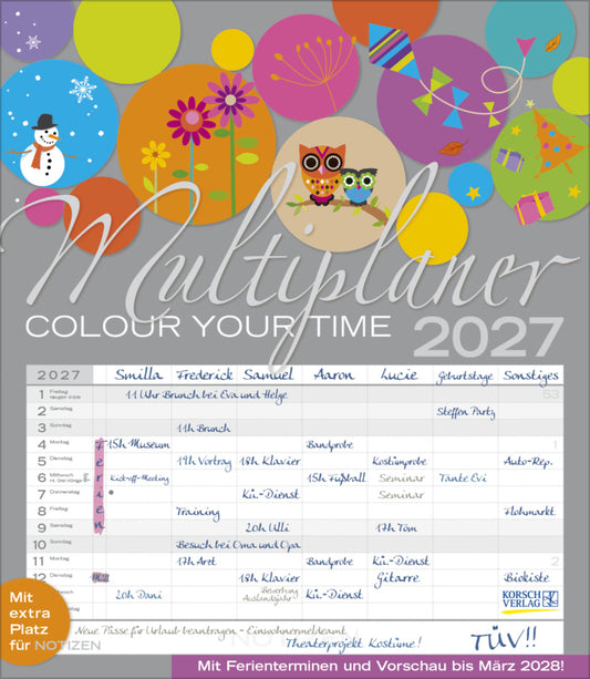 Multiplaner - Colour your time 2027 (Korsch Verlag)
