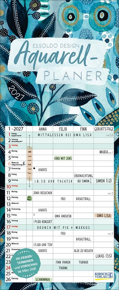 Aquarellplaner 2027 (Korsch Verlag)