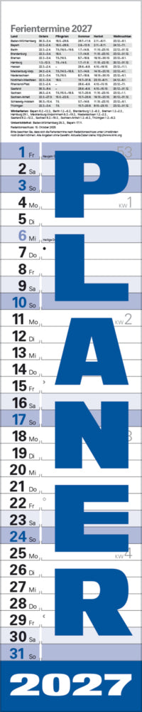 Planer Blau 2027 (Korsch Verlag)