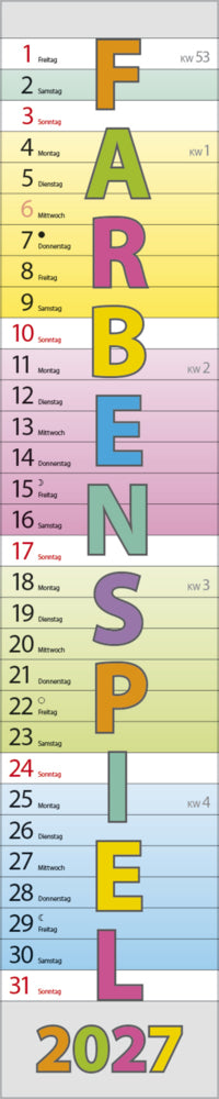 Planer Farbenspiel 2027 (Korsch Verlag)