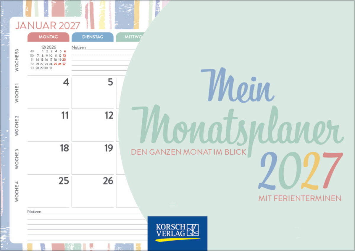 Mein Monatsplaner 2027 (Korsch Verlag)