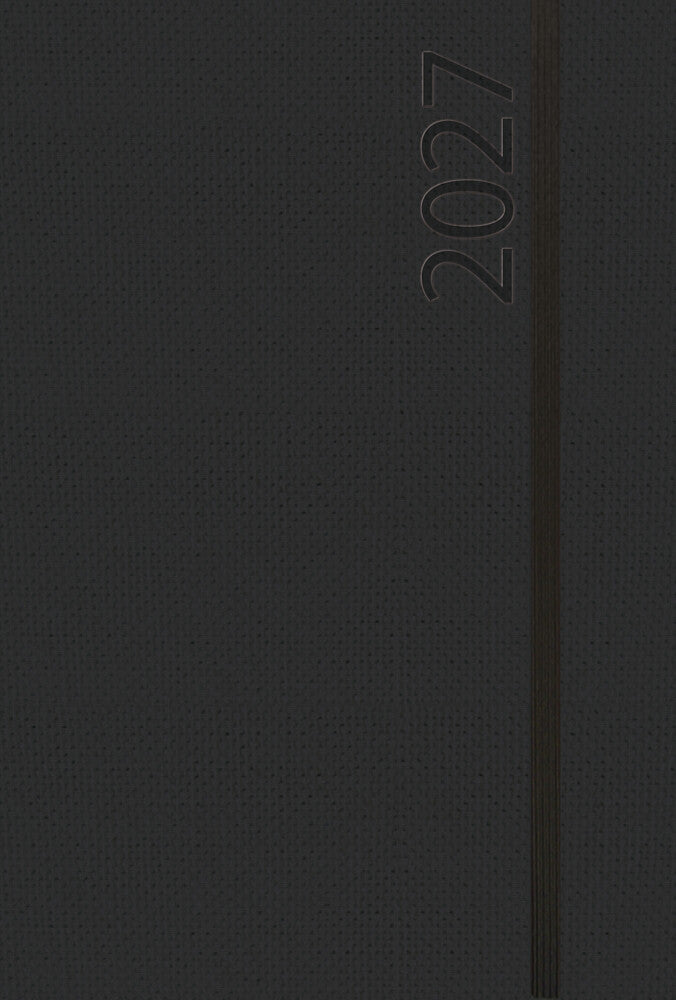 Buchkalender Wochentimer Spirale schwarz 2027 (Korsch Verlag)