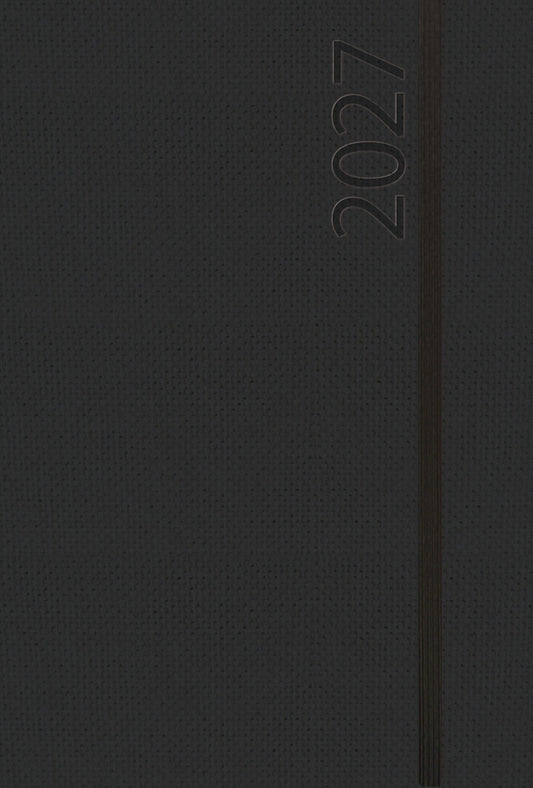 Buchkalender Wochentimer Spirale schwarz 2027 (Korsch Verlag)