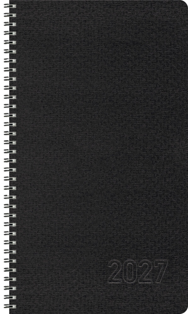 Taschenkalender Wochentimer Small Schwarz 2027 (Korsch Verlag)
