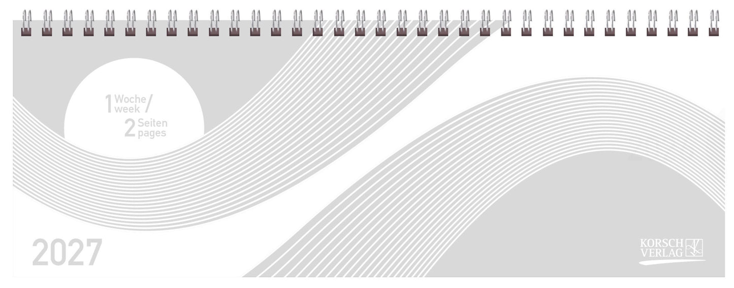 Tischkalender quer Professional Colourlux 2027 weiß (Korsch Verlag)