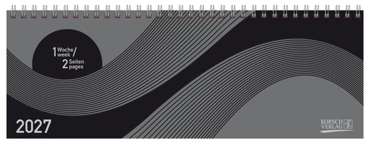 Tischkalender quer Professional Colourlux 2027 schwarz (Korsch Verlag)