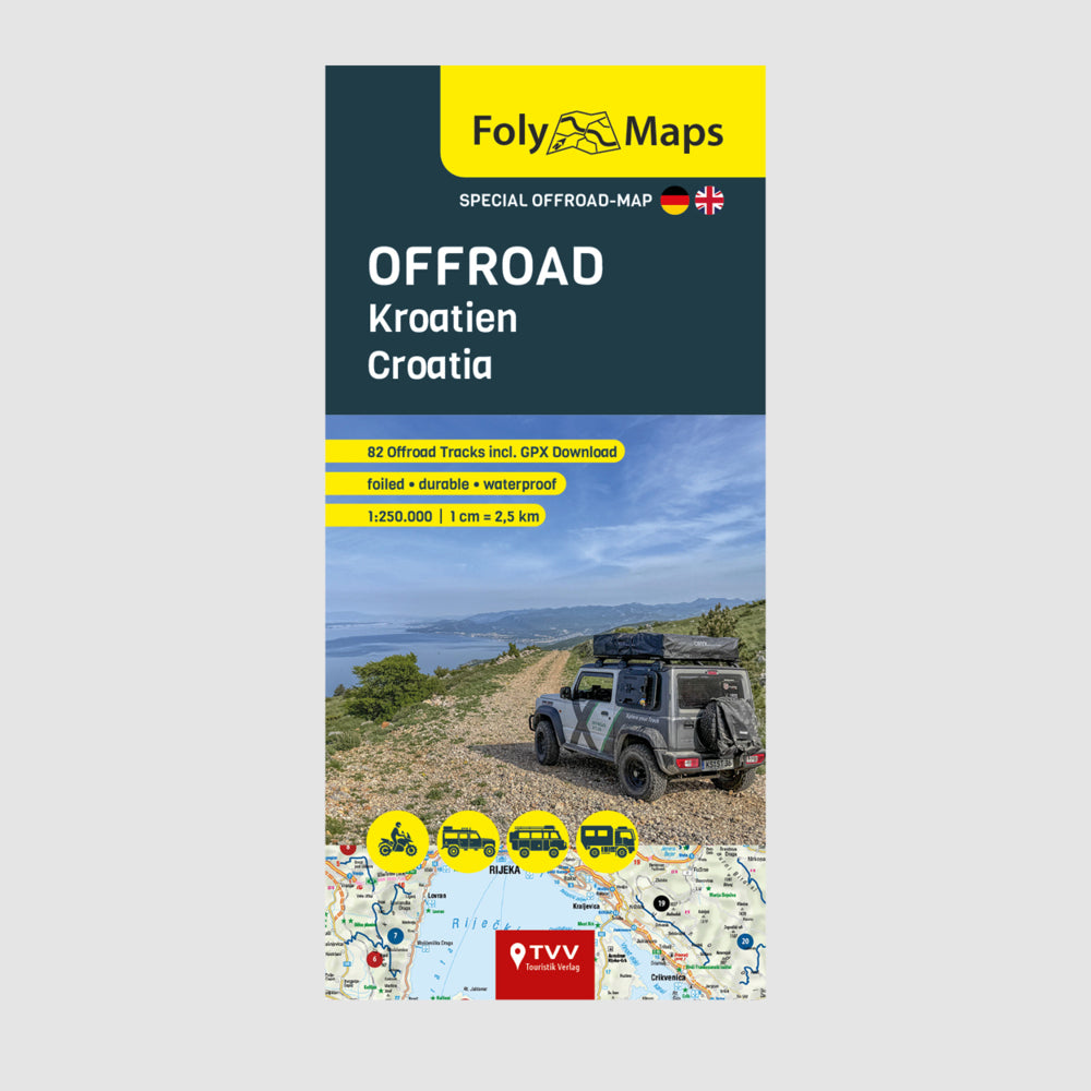 FolyMaps OFFROAD Kroatien 1:250 000 (Bikerbetten - Tvv Touristik Verlag Gmbh)