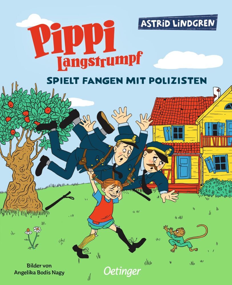 Pippi Langstrumpf spielt Fangen mit Polizisten (Astrid Lindgren)