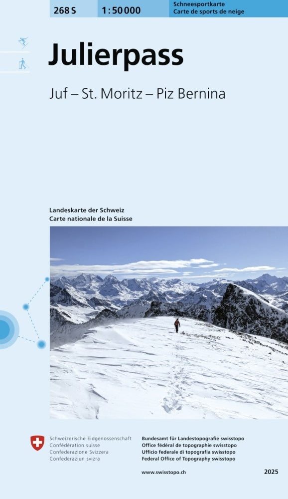 268S Julierpass Schneesportkarte (Bundesamt Für Landestopografie Swisstopo)