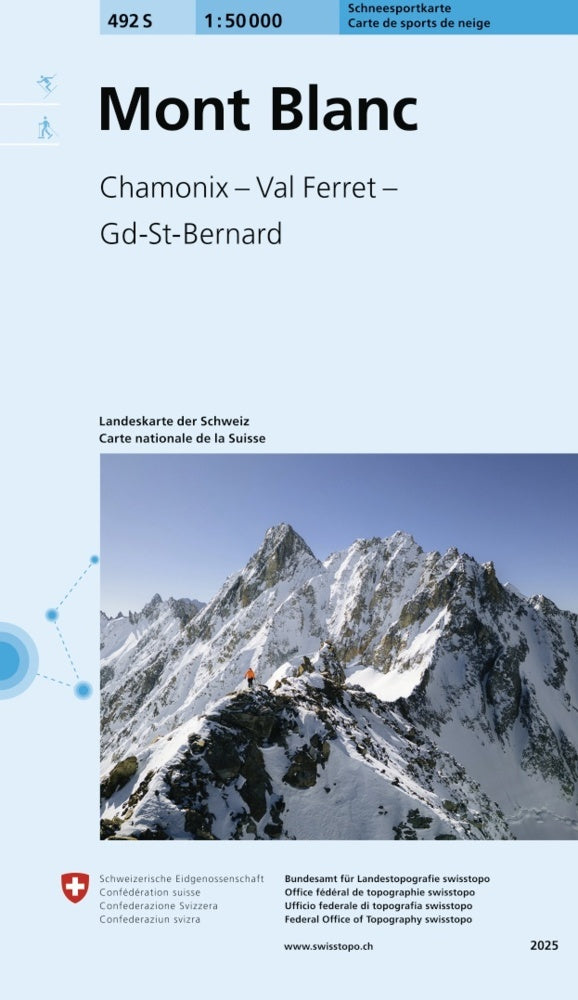 492S Mont Blanc Schneesportkarte (Bundesamt Für Landestopografie Swisstopo)