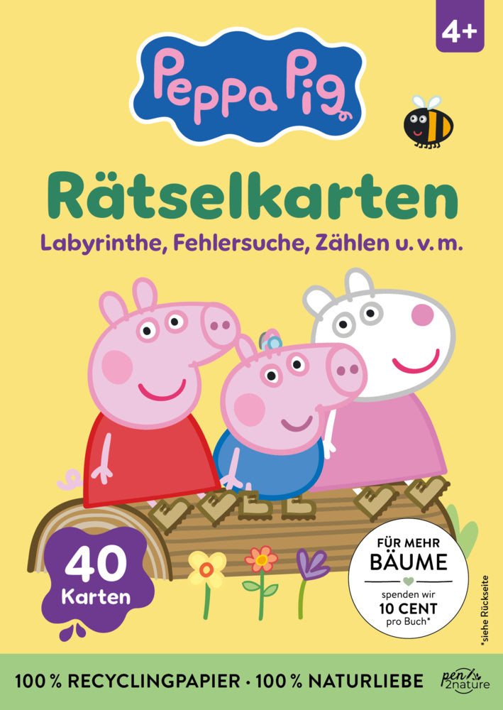 Peppa Pig Rätselkarten: Labyrinthe, Fehlersuche, Zählen u. v. m.
