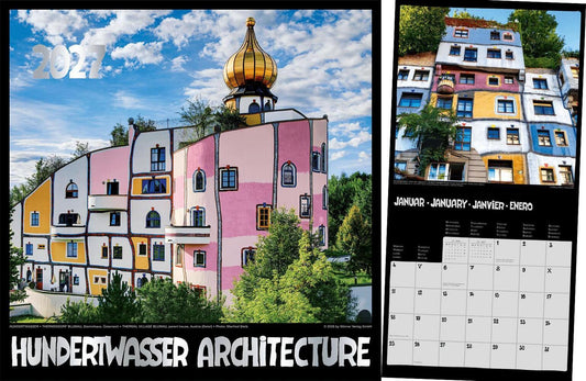 Hundertwasser Broschürenkalender Architektur 2027 (Wörner Verlag Gmbh)