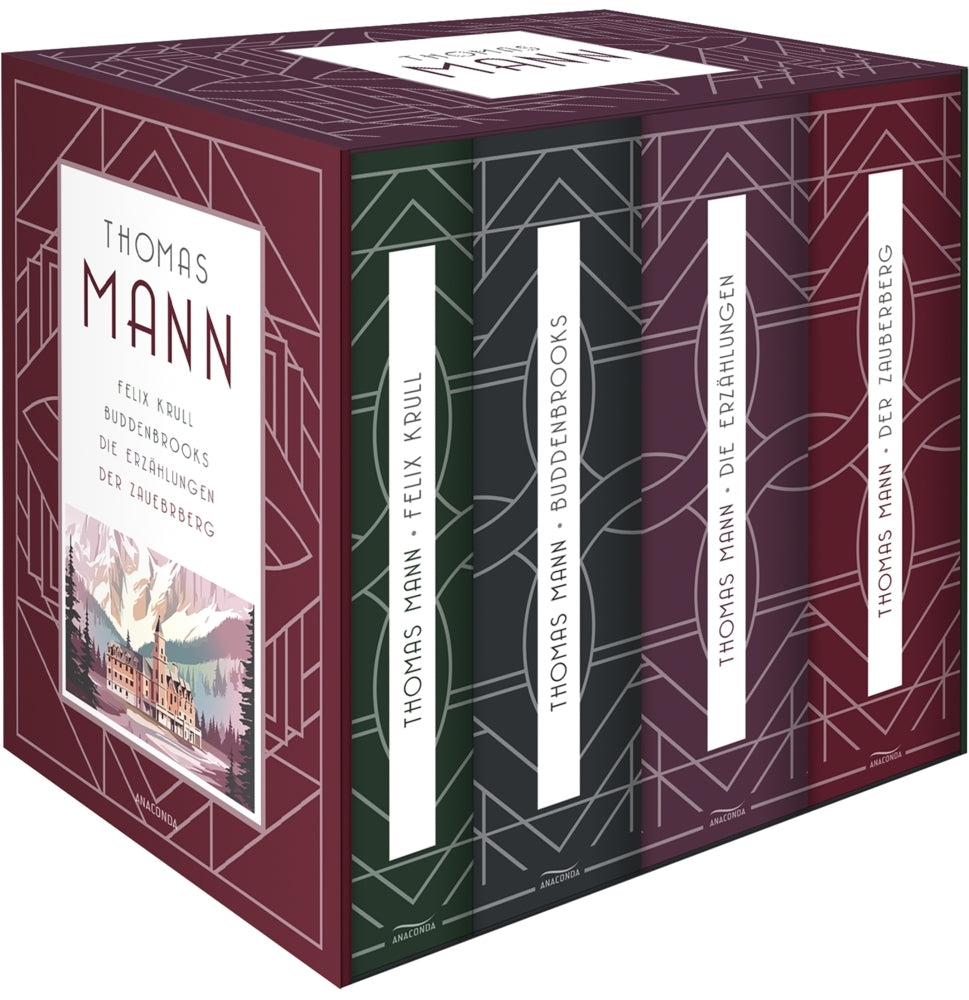 Vier Bände im Schuber. Buddenbrooks. Der Zauberberg. Die Erzählungen. Felix Krull. (Thomas Mann)