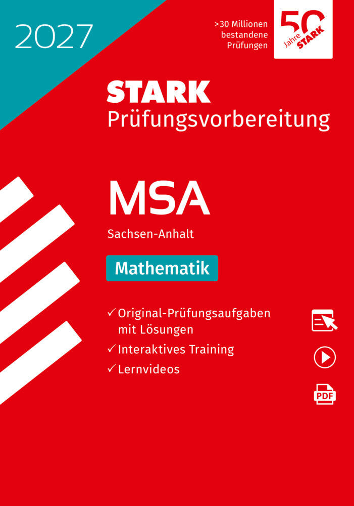 STARK Mathematik - MSA (Mittlerer Schulabschluss) 2027 Sachsen-Anhalt - Prüfungsvorbereitung, m. 1 Buch, m. 1 Beilage
