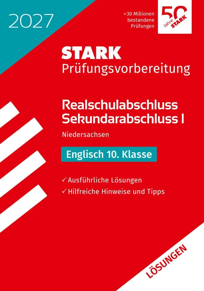 STARK Lösungen zu Englisch - Realschulabschluss 2027 Niedersachsen - Prüfungsvorbereitung