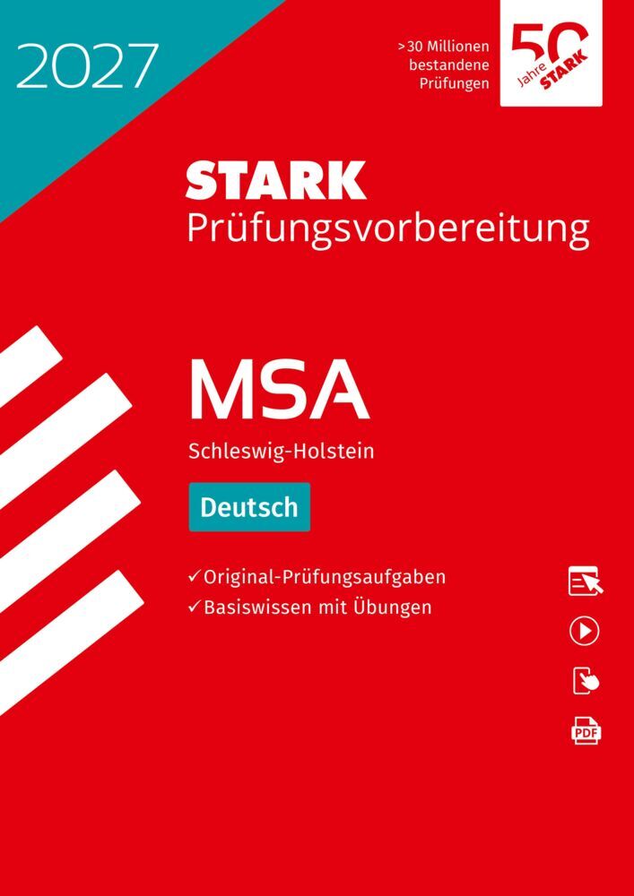 STARK Deutsch - MSA 2027 Schleswig-Holstein - Prüfungsvorbereitung, m. 1 Buch, m. 1 Beilage