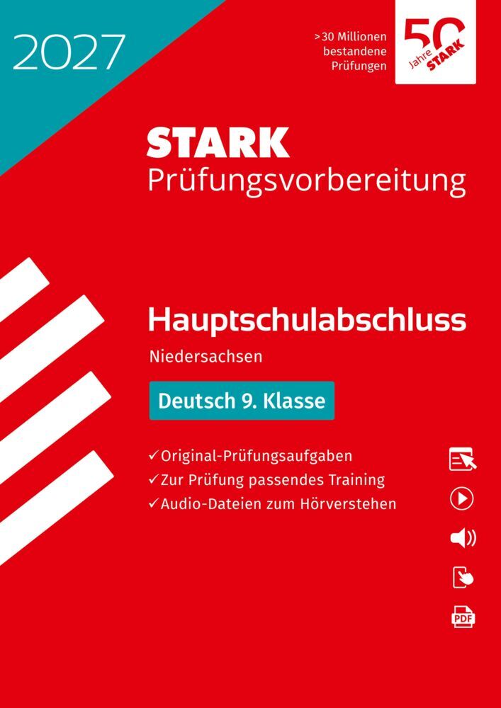 STARK Deutsch 9. Klasse - Hauptschulabschluss 2027 Niedersachsen - Prüfungsvorbereitung, m. 1 Buch, m. 1 Beilage