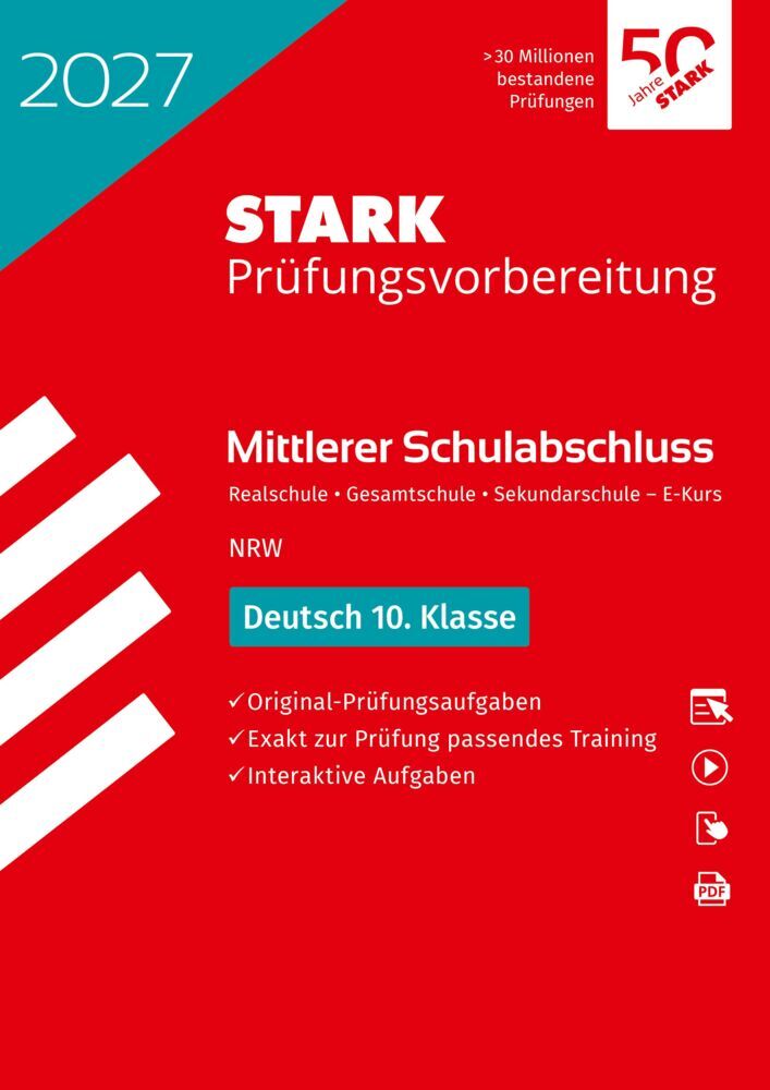 STARK Deutsch - Mittlerer Schulabschluss (MSA) 2027 NRW - Prüfungsvorbereitung, m. 1 Buch, m. 1 Beilage