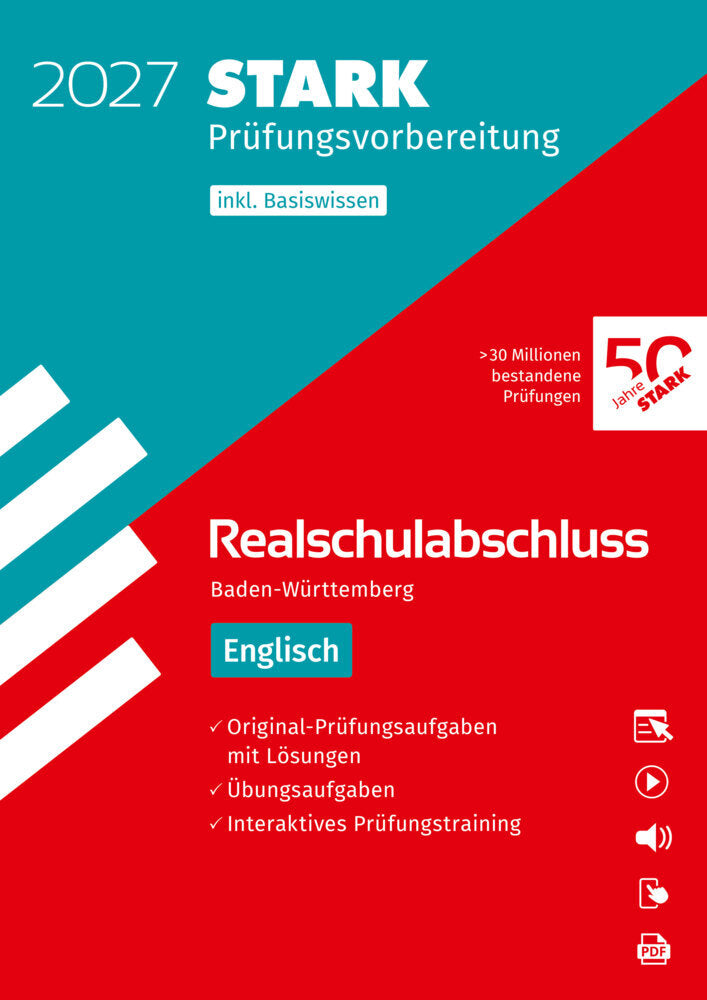 STARK Englisch - Realschulabschluss 2027 BW - Prüfungsvorbereitung inkl. Basistraining und Lösungen, m. 1 Buch, m. 1 Beilage