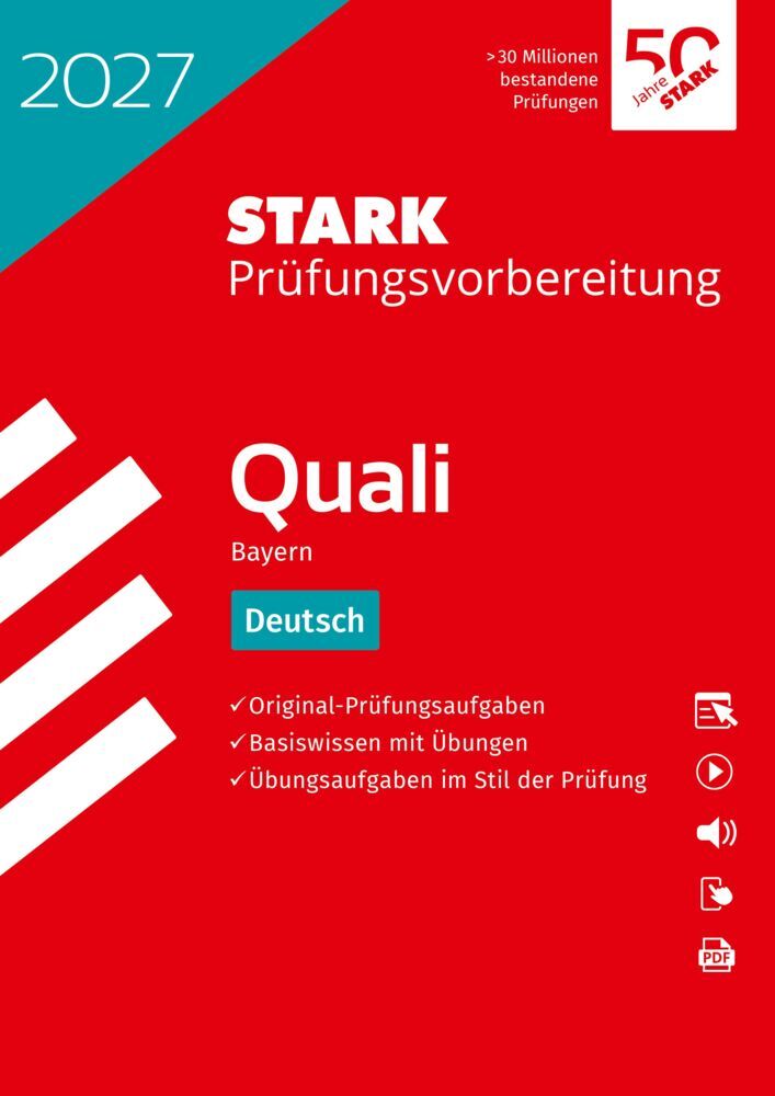 STARK Deutsch 9. Klasse - Quali Mittelschule 2027 Bayern - Prüfungsvorbereitung, m. 1 Buch, m. 1 Beilage