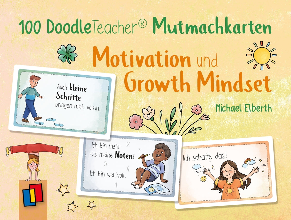 100 Doodleteacher Mutmachkarten - Motivation und Growth Mindset (Doodleteacher)