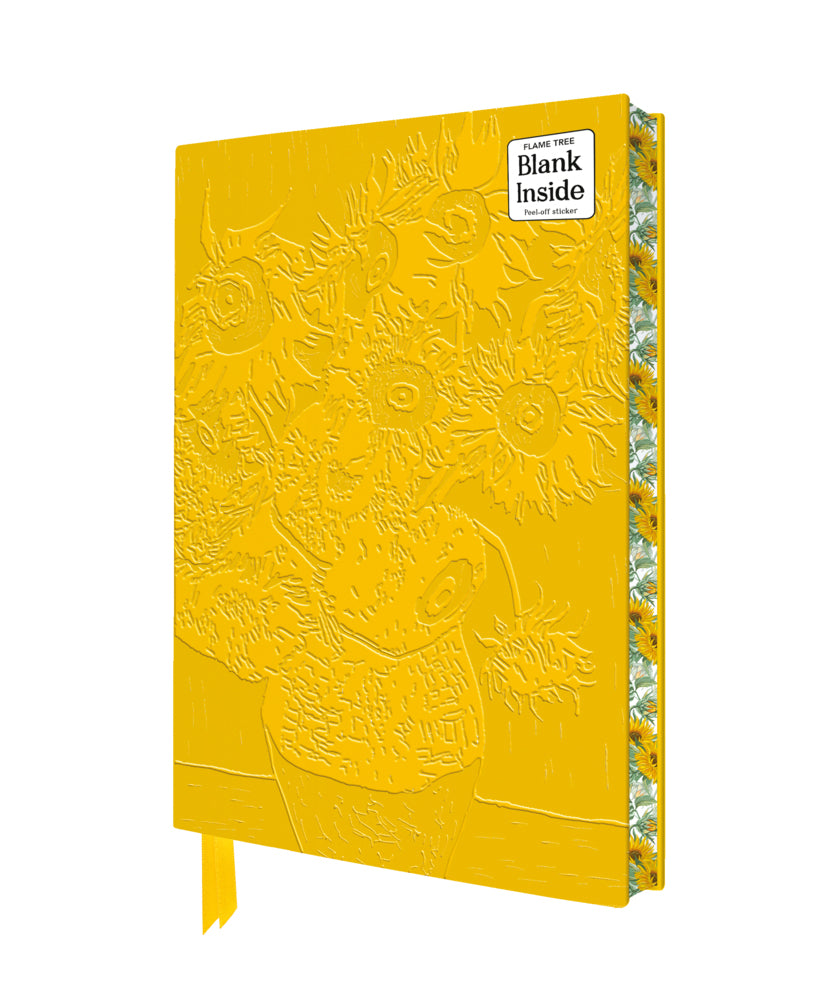 Exquisit Premium Notizbuch Blank DIN A5: Vincent van Gogh, Sonnenblumen (Flame Tree Publishing)