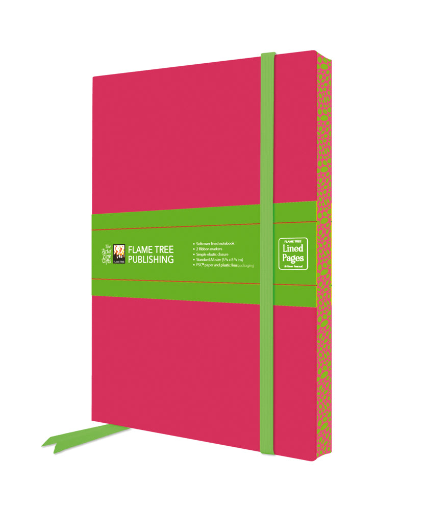 Artisan Paperback Notizbuch DIN A5: Lippenstift Pink (Flame Tree Publishing)