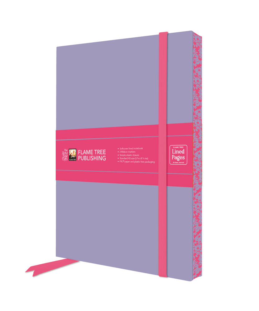 Artisan Paperback Notizbuch DIN A5: Fliederfarben (Flame Tree Publishing)